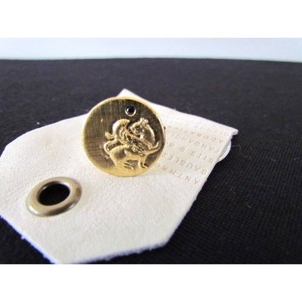 Anthropologie Leo Zodiac Ring 8.5 Gold Plated NWT